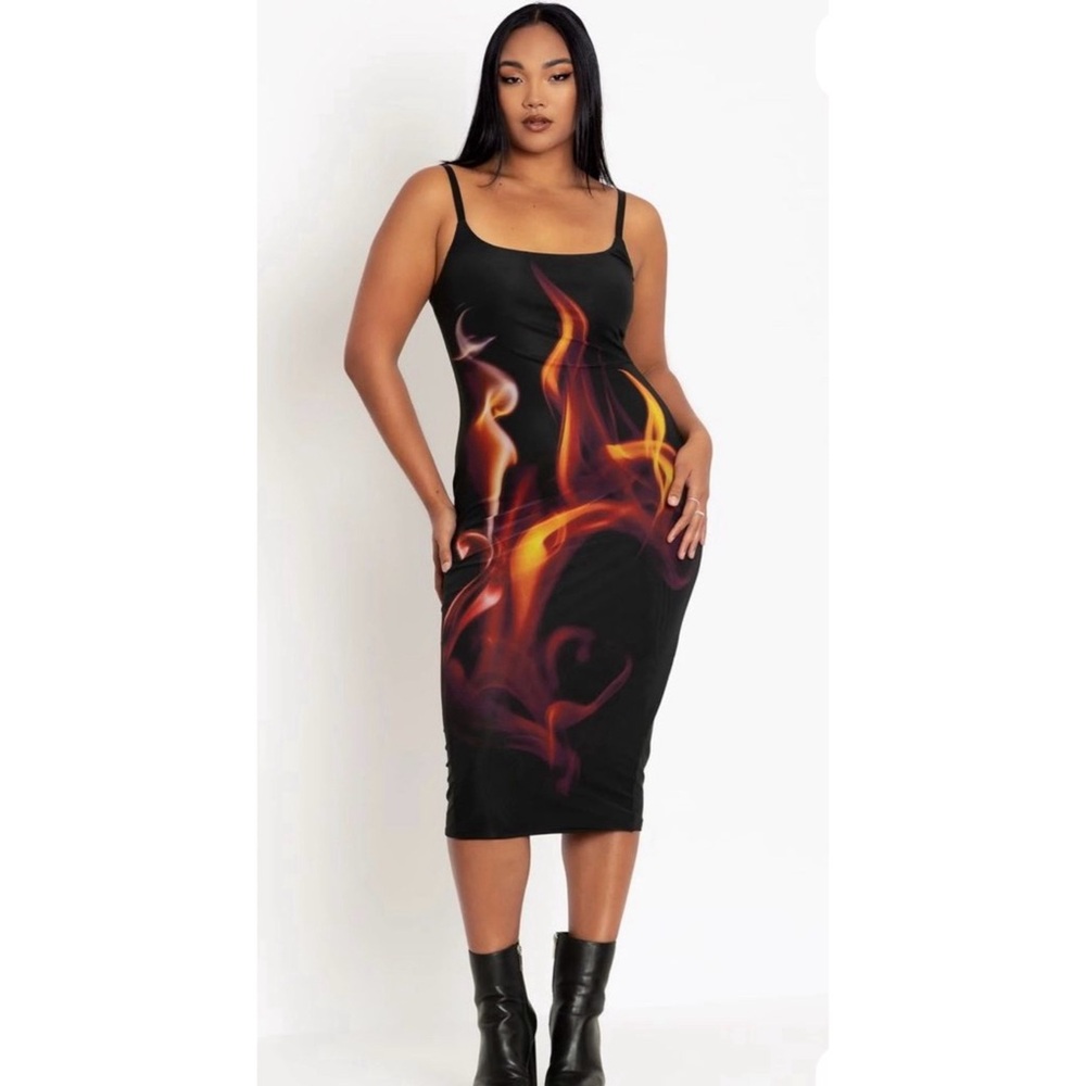BlackMilk Limited Edition Inferno Sheer Bodycon Slip Dress